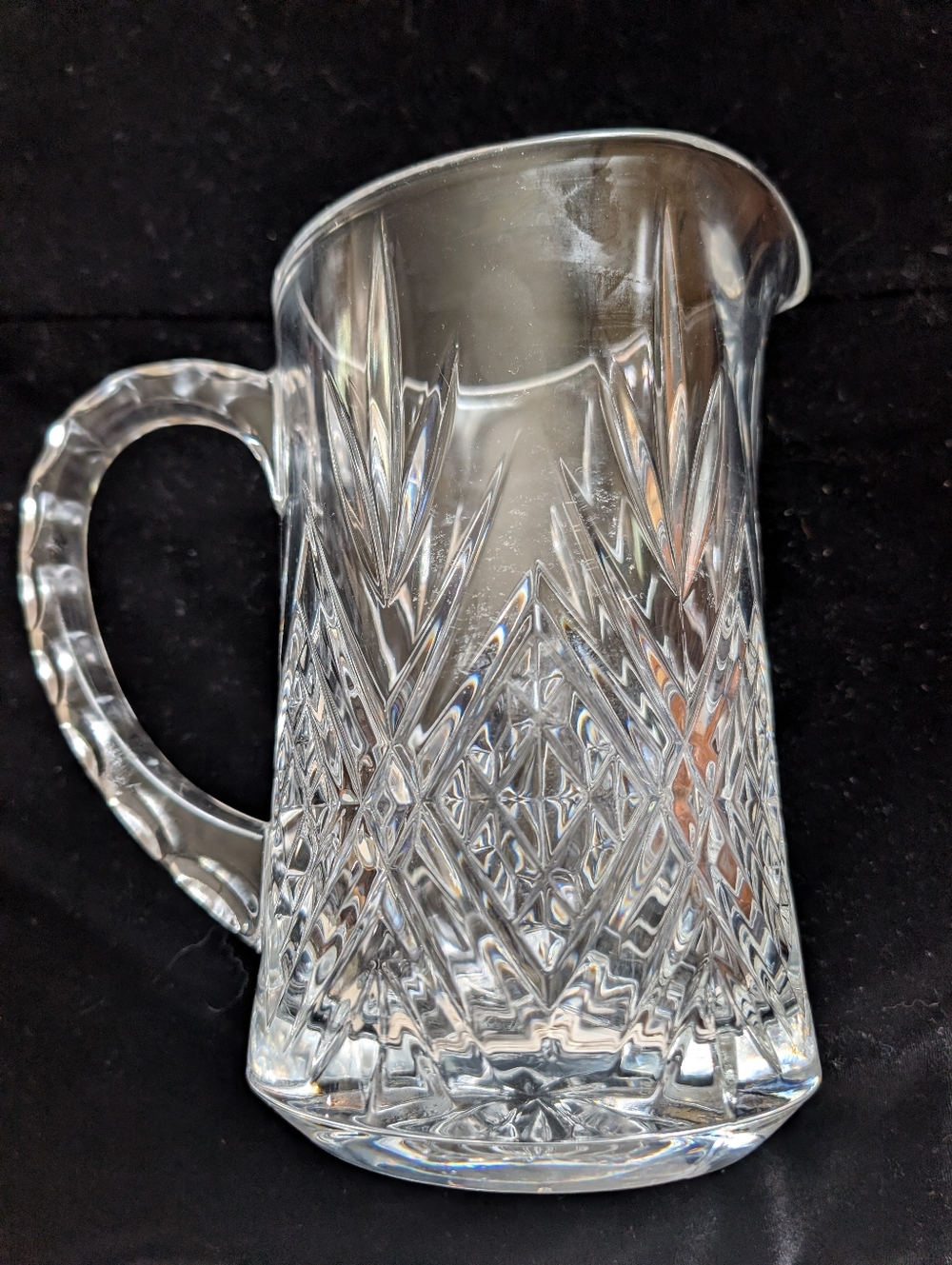 Leaded Crystal  Clear Cut Glass Pitcher - Elegant Serveware